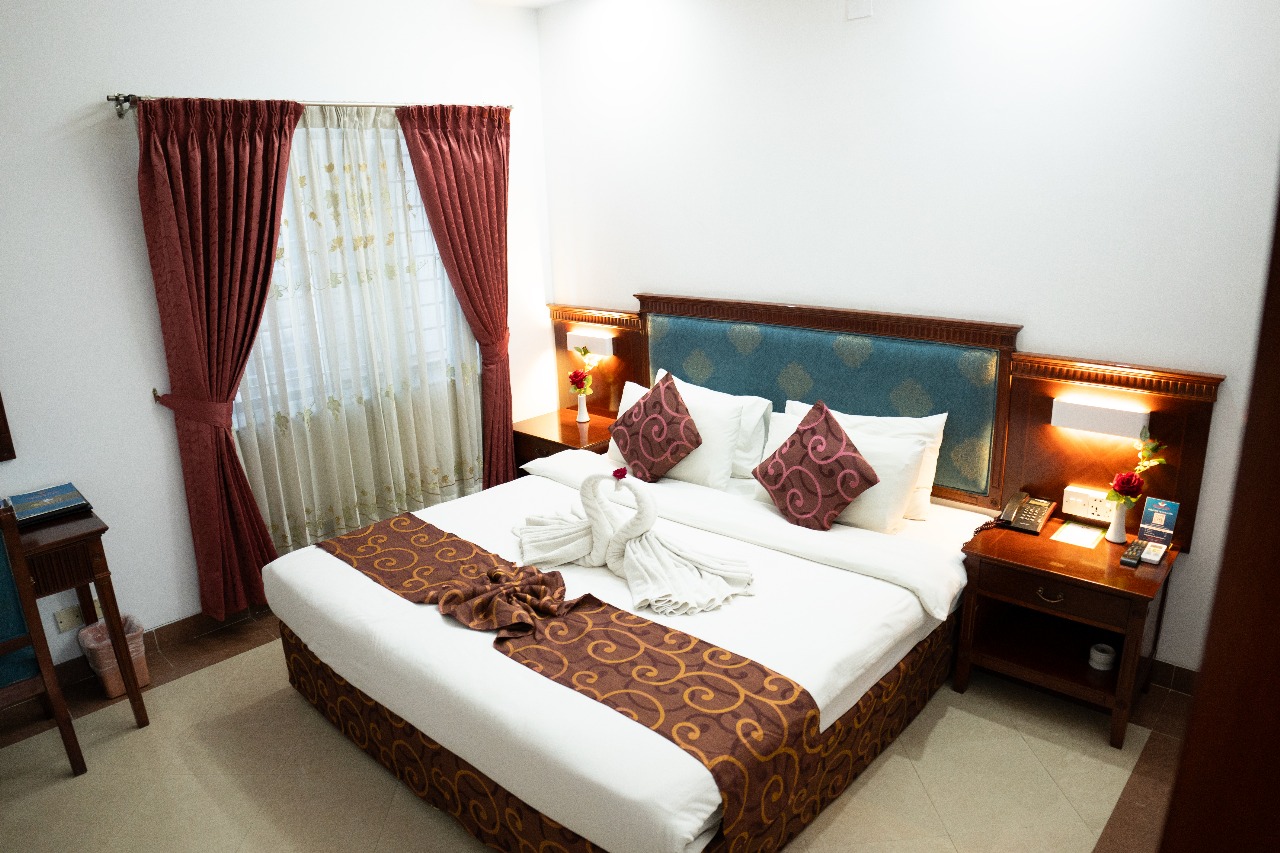 Hotel room with morning light